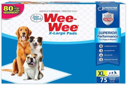 Four Paws X-Large Wee Wee Pads (size: 75 count)
